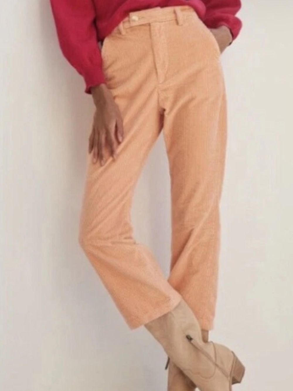 Anthropologie Levi’s math club Peach Corduroy High-Waist Pants size 24